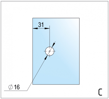 1 Paar Winkelverbinder Juna Glas-Wand 90° für 6 - 10 mm Glasstärke